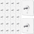 Wall Mount Screw Hooks for Kitchen Bathroom Bedroom Living Room 40 Pcs