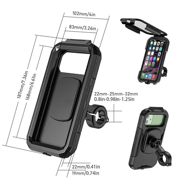 Waterproof Mobile Holder with Active Touch for Bi-Cycle Bike Motorcycle